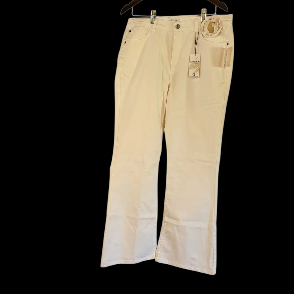 Chico's Cream Flare Women's Jeans - Picture 2 of 7